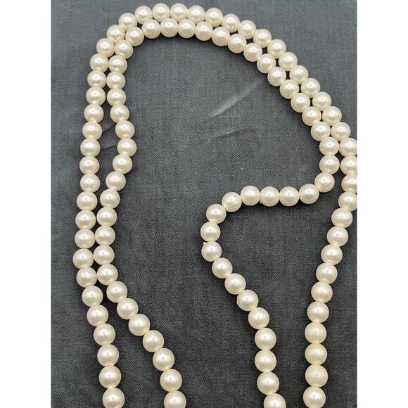 Vintage Necklace Double Faux Pearl Strand Lady Ellen - Picture 2 of 5